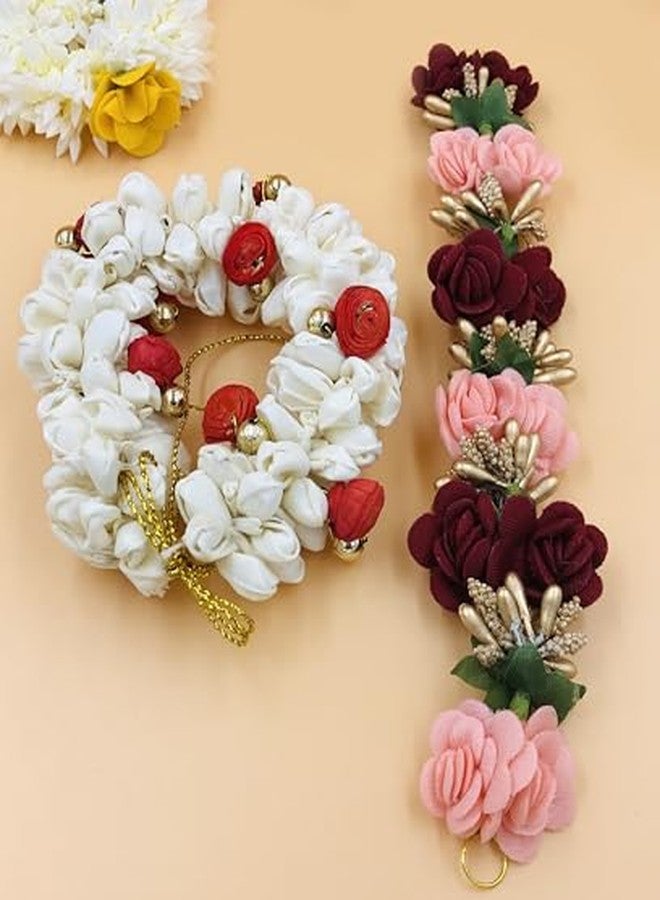 Arooman™ Mogra Hair Flower Gajra and Multi Color gajra Combo for Wedding and Party - Image 4