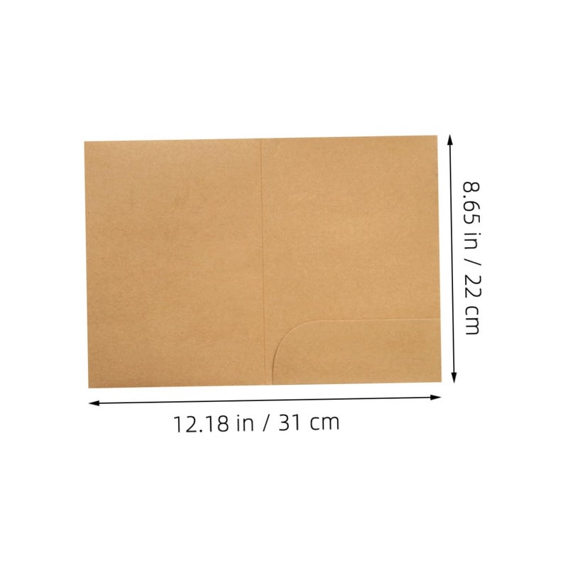 10 قطعة من ملفات العرض الورقية المقاومة القابلة للطي مع جيوب للمستندات للمنزل والمكتب والمدرسة - Image 3