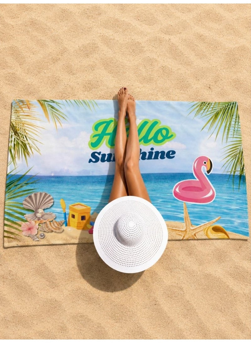 Microfiber Quick Dry Beach Blanket, Towel, Suitable For Swimming,Travel, Camping,Yoga Mat Outings Summer Beach Essentials - Image 1