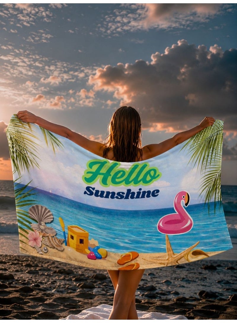 Microfiber Quick Dry Beach Blanket, Towel, Suitable For Swimming,Travel, Camping,Yoga Mat Outings Summer Beach Essentials - Image 2
