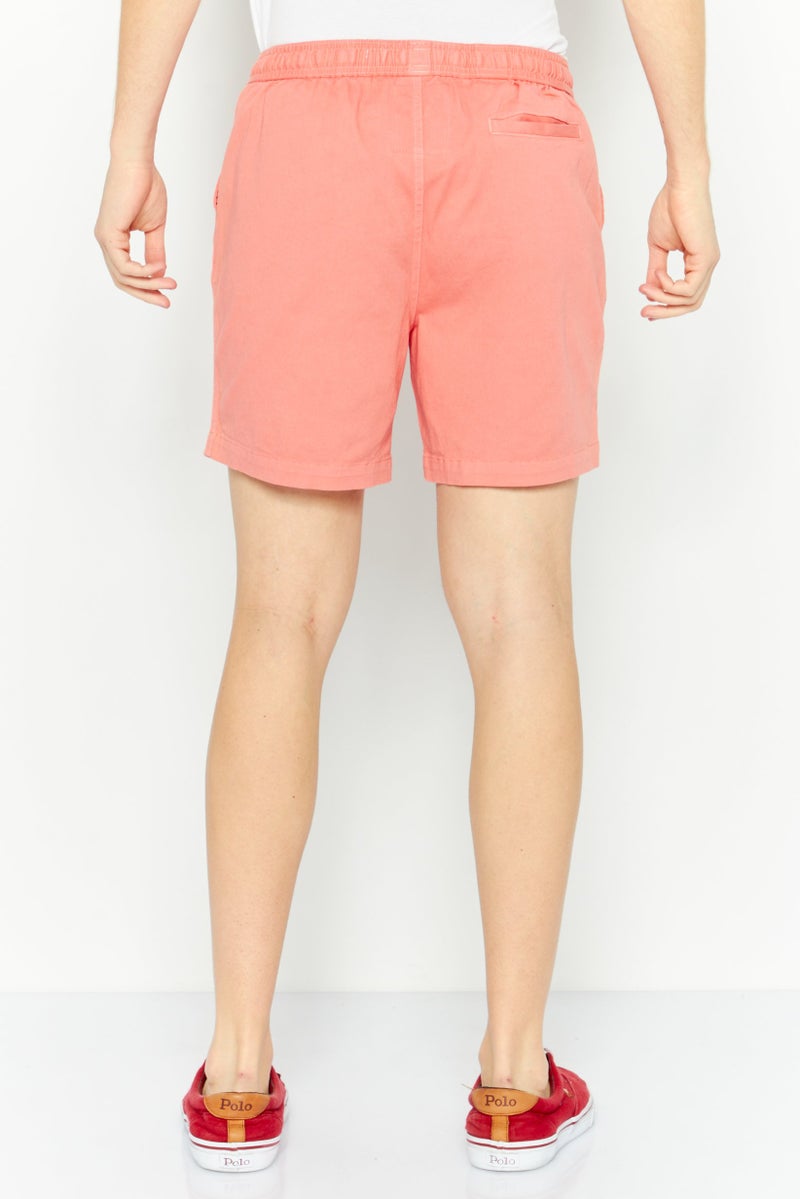Paperbacks Men Plain Basic Shorts, Coral - Image 4