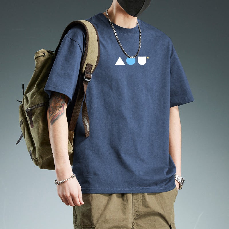 2025 New Summer Popular T-Shirt Men's Heavyweight Short-Sleeved Trendy Loose Large Size T-Shirt - Image 2