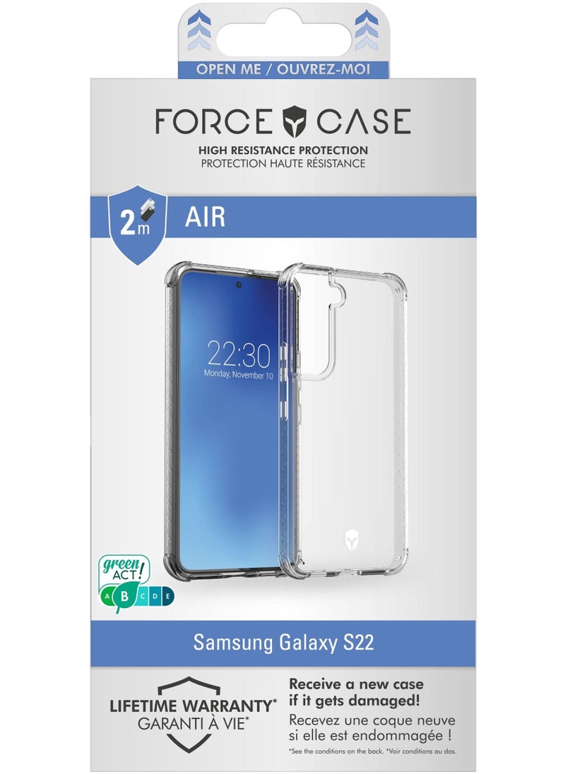 FORCE Force Case Samsung G S22 5G AIR Reinforced Case Lifetime Warranty Transparent  - Image 1