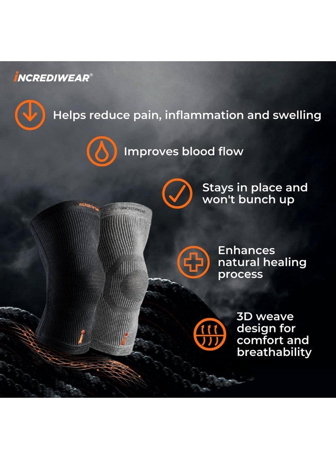 INCREDIWEAR Incrediwear Knee Sleeve - Knee Braces for Knee Pain, Joint Pain Relief, Swelling, Inflammation Relief, and Circulation, Knee Support for Women and Men, Fits 22”-26” Above Kneecap (Grey, XXX-Large)  - Image 4