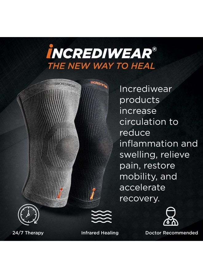 INCREDIWEAR Incrediwear Knee Sleeve - Knee Braces for Knee Pain, Joint Pain Relief, Swelling, Inflammation Relief, and Circulation, Knee Support for Women and Men, Fits 22”-26” Above Kneecap (Grey, XXX-Large)  - Image 2