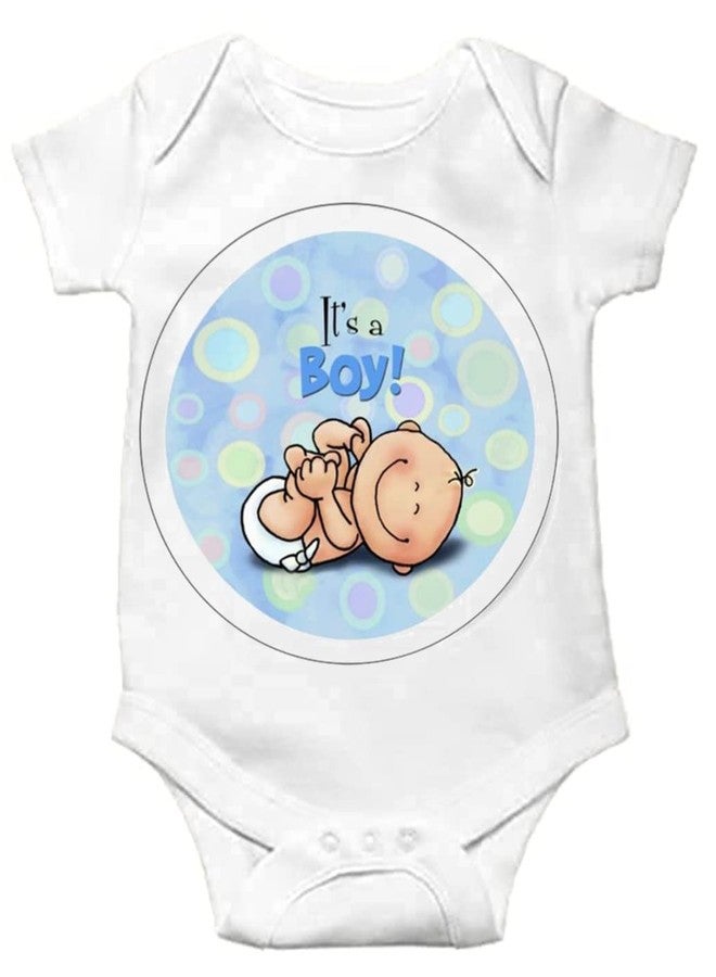 American Apple Americanapple Romper cool printed dress rompers for for Baby Boys,Girls Printed Birthday travelling party Goa Rompers t-shirt (6-9 Months, It's a Boy) - Image 1