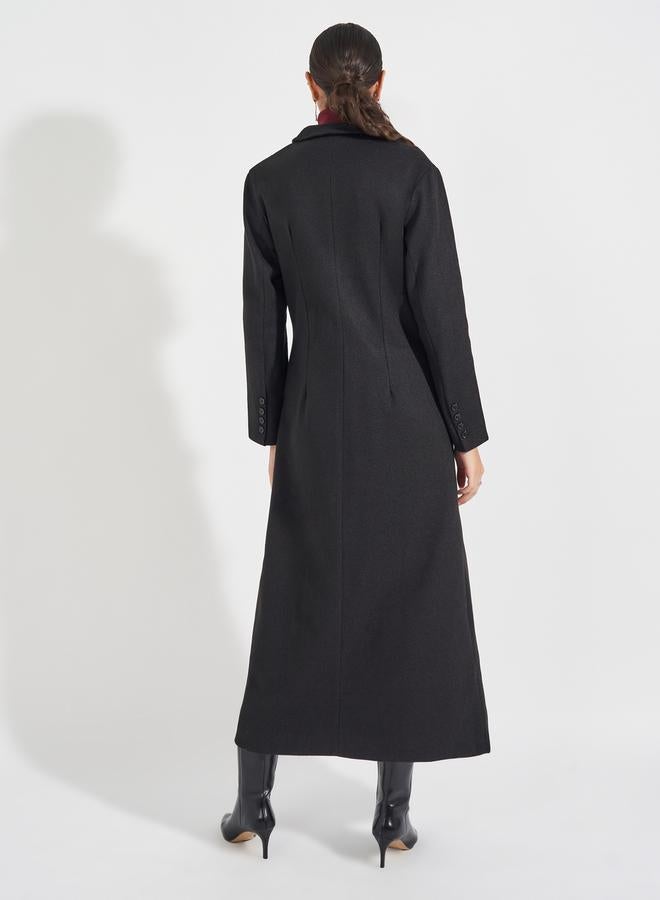 ستايلي معطف طويل بقصة عادية وصفين أزرار - Image 5