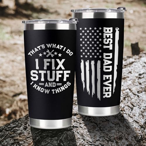 VIWIS Christmas Gifts for Dad, Men - Gifts for Dad from Daughter, Son - Dads Birthday Gift Ideas, Happy Birthday gifts for Dads, Fathers - Best Dad Ever Gift, Best dad Tumbler, 20 Oz dad Cup - Image 4