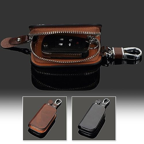 Contacts Leather Car Key Cover Compatible With Kia Smart Key With Key Chain For Seltos | Sonet | Carens | Carnival (Black) - Image 5