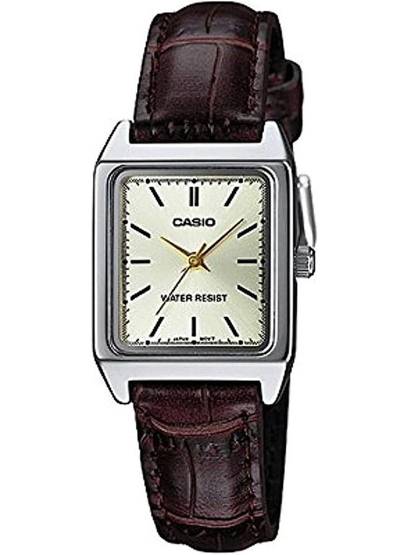 CASIO Leather Analog Watch LTP-V007L-9EUDF - Image 1