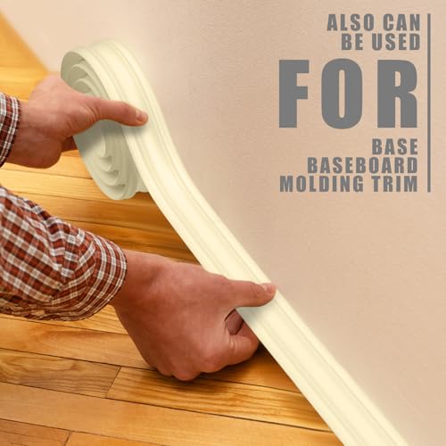Pushglossy Ceiling Crown Molding Trim 79 Length 2 Wide Self Adhesive Crown Molding Peel and Stick Ceiling Trim White Wall Decorative Ceiling Moulding for DIY Home Indoor Craft - Image 3