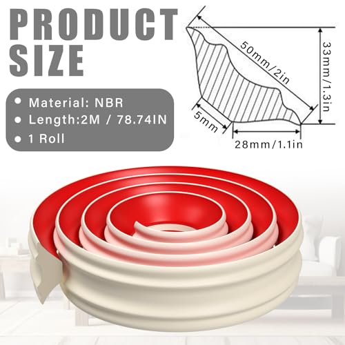 Pushglossy Ceiling Crown Molding Trim 79 Length 2 Wide Self Adhesive Crown Molding Peel and Stick Ceiling Trim White Wall Decorative Ceiling Moulding for DIY Home Indoor Craft - Image 2