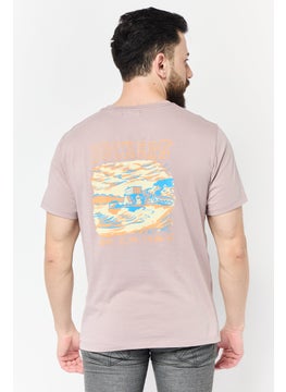 DOCKERS Men Crew Neck Short Sleeves Brand Logo T-Shirt, Dusty Pink  - Image 4