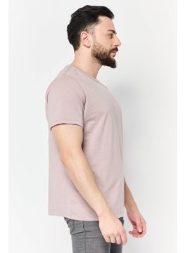 DOCKERS Men Crew Neck Short Sleeves Brand Logo T-Shirt, Dusty Pink  - Image 3