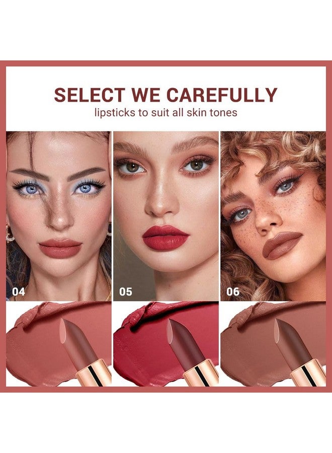 CAKAILA 3 Pcs Nude Lipstick Matte Sets,Light to Dark Velvet Lipstick for Women Long Lasting Waterproof 24 Hours Lip Stick Lip Stain Makeup Gift Sets,labiales mate 24 horas originales - Image 3