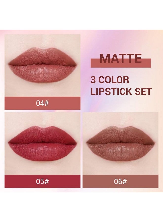 CAKAILA 3 Pcs Nude Lipstick Matte Sets,Light to Dark Velvet Lipstick for Women Long Lasting Waterproof 24 Hours Lip Stick Lip Stain Makeup Gift Sets,labiales mate 24 horas originales - Image 2