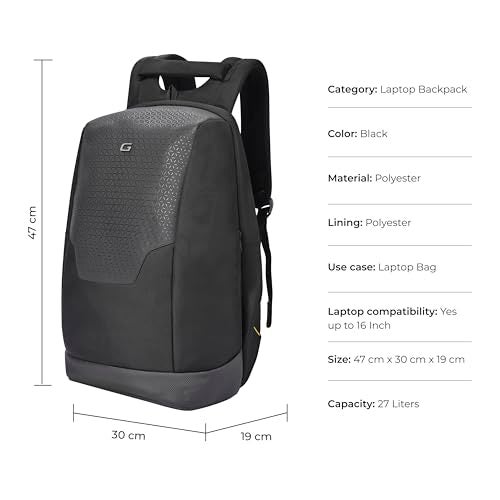 Gear NG Future Anti-Theft Faux Leather Water Resistant 1 Compartment Laptop Backpack/Casual Backpack/Daypack/Travel Backpack/College Bag For Men/Women (black), 27 Litres - Image 2