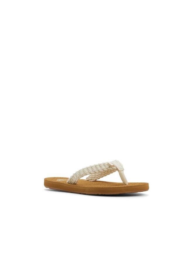 Roxy Women's Porto Sandal Flip Flop, Natural, 38 EU - Image 5