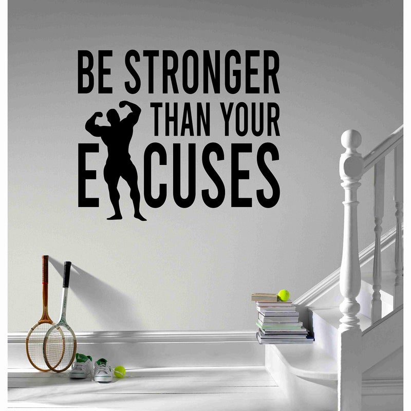 KREEPO Be Stronger Than Your Excuses Wall Sticker for Home - Image 2