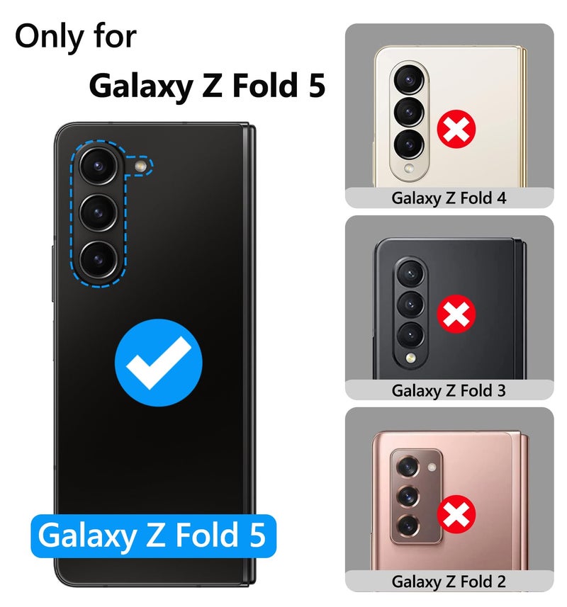 GBEE for Galaxy Z Fold 5 Case with Card Holder & Kickstand & Hinge Protection & Slide Camera Protection, Built-in Screen Protector, Full-Body Protective Phone Case for Samsung Z Fold5, Dark Purple - Image 2