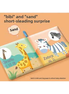 Generic Infant Newborn Early Education Toys Can't Bite And Wash 0-1 Year Old Cognitive Enlightenment Baby Cloth Book-Color:Card Head Mounted 0.15-Specifications:Chinese And English Versions-bbb With Sound Paper -4 Pages And 8 Pages  - Image 4