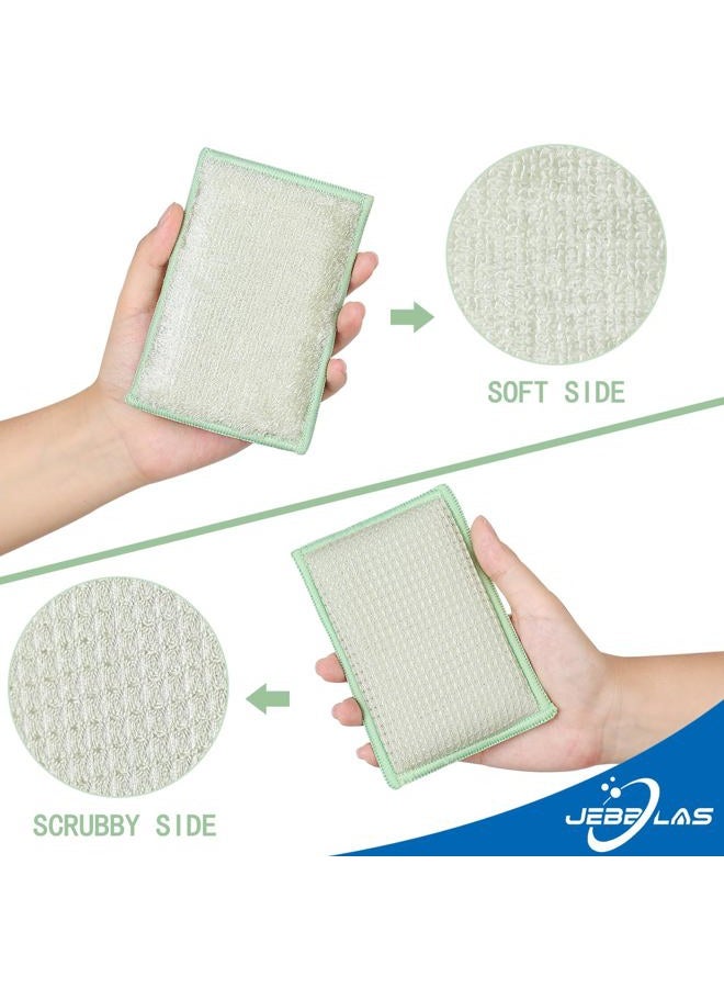 Jebblas Bamboo Natural Absorbent Sponges Kitchen Cleaning Sponges Reusable Dish Washing Sponges Beige (8 Pack) - Image 5