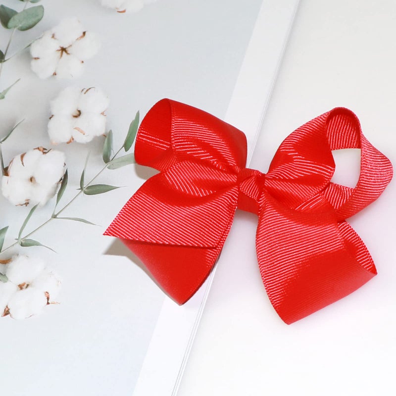 WillingTee 40colors 4.5" Hair Bows for Girls Grosgrain Ribbon Big Hair Bows Alligator Clips Hair Accessories for Baby Girls Infants Toddlers Teens Kids Children - Image 5