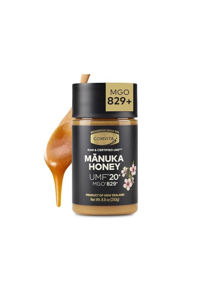 Comvita Manuka Honey UMF 20 MGO 829  Raw Manuka Honey New Zealand Pure  Unpasteurized Superfood for Immune Health Use in Tea Wild Monofloral NonGMO  250g 88 oz - Image 1