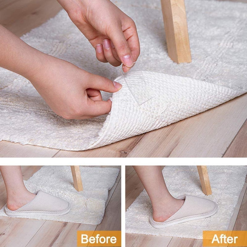 Bapna Double Sided Tape Heavy Duty(16.5FT/5M)，Multipurpose Wall Tape Adhesive Strips Removable Mounting Tape,Reusable Strong Sticky Transparent Tape Gel Poster Carpet Tape for Paste Items,Household  - Image 4
