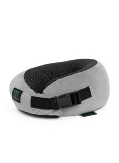 ICON ICON The Comfort Curve Pure Memory Foam Neck Pillow | Adjustable Travel Pillow with Breathable, Machine-Washable Cover | Ideal for Flight Travel, Car Sleeping, Neck & Head Support (Grey)  - Image 1