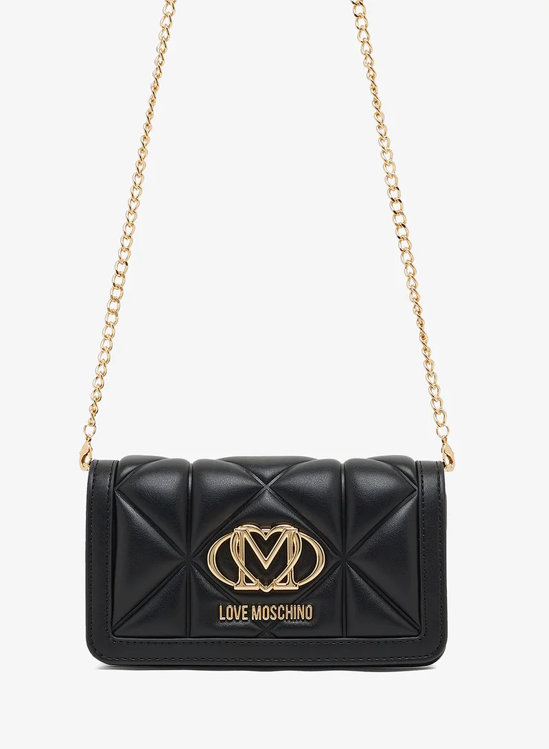 لوف موسكينو Logo Zip through chain detail crossbody