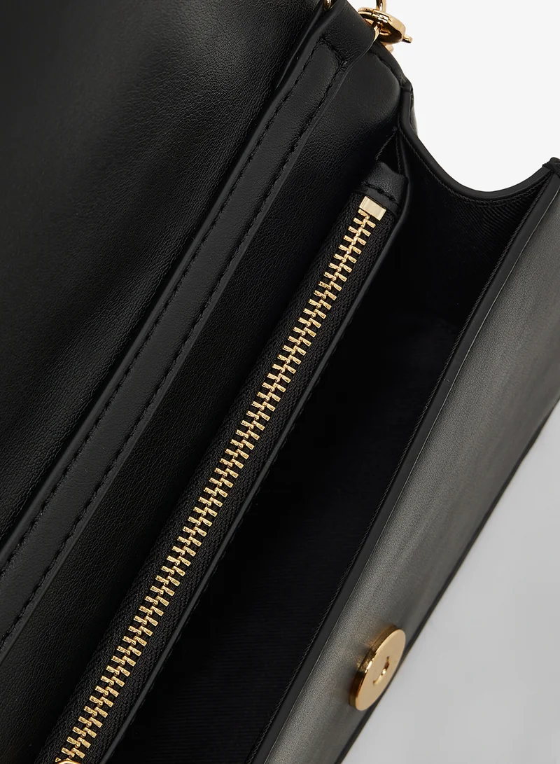 Love Moschino Logo Zip through chain detail crossbody