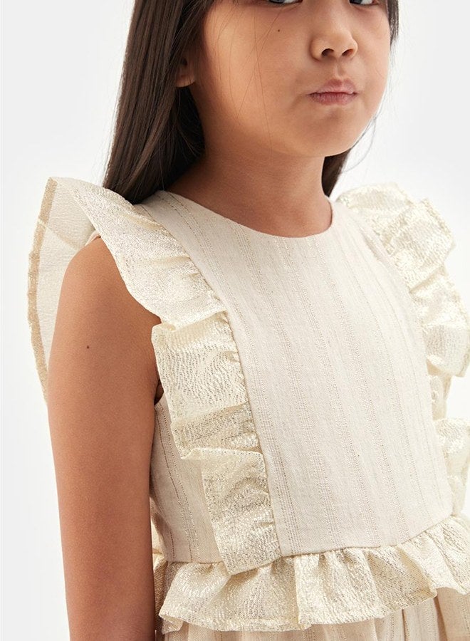 Tyess Girl Beige Overall - Image 3