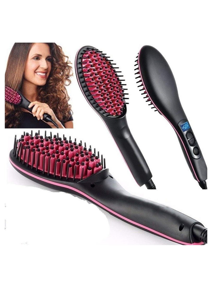 ELTRAZONE Simply Straight Hair Straightening Brush Pink/Black - Image 3