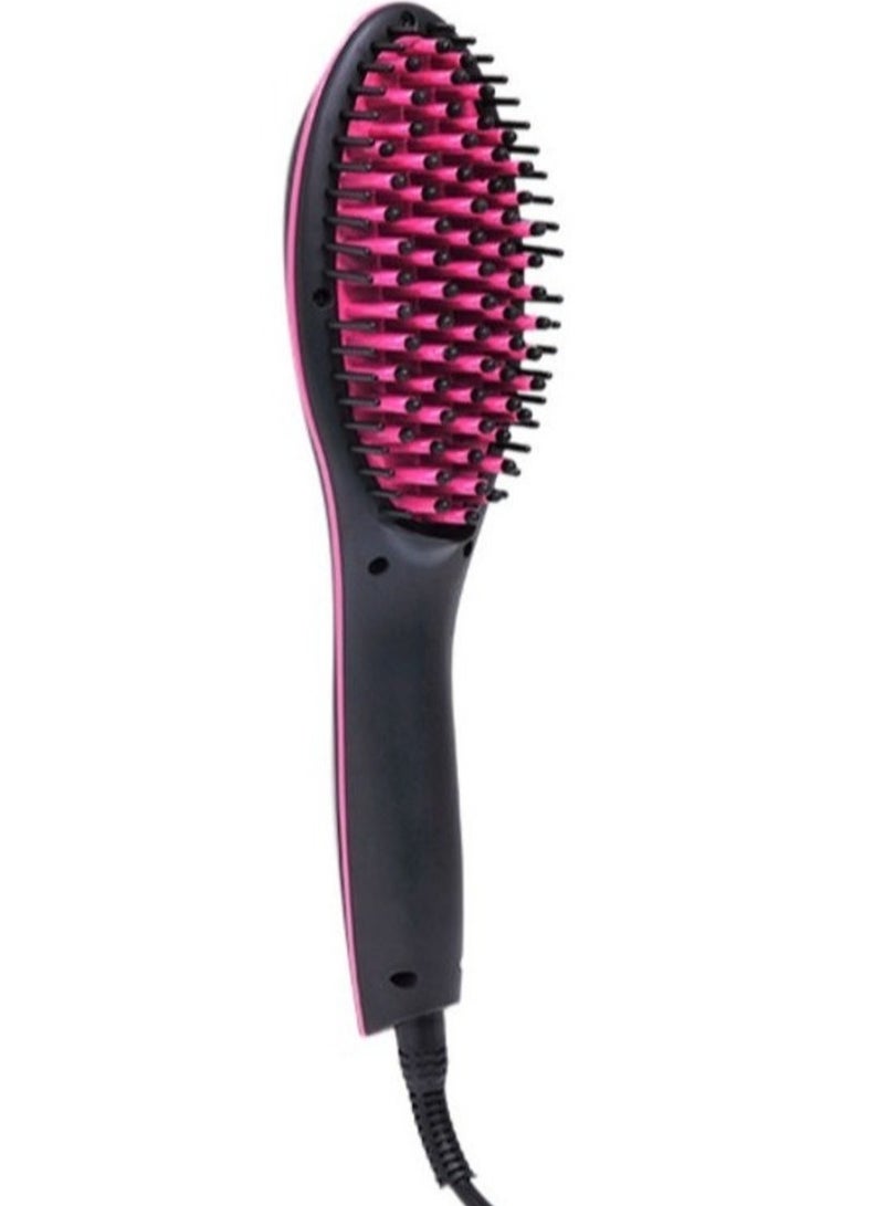 ELTRAZONE Simply Straight Hair Straightening Brush Pink/Black - Image 1
