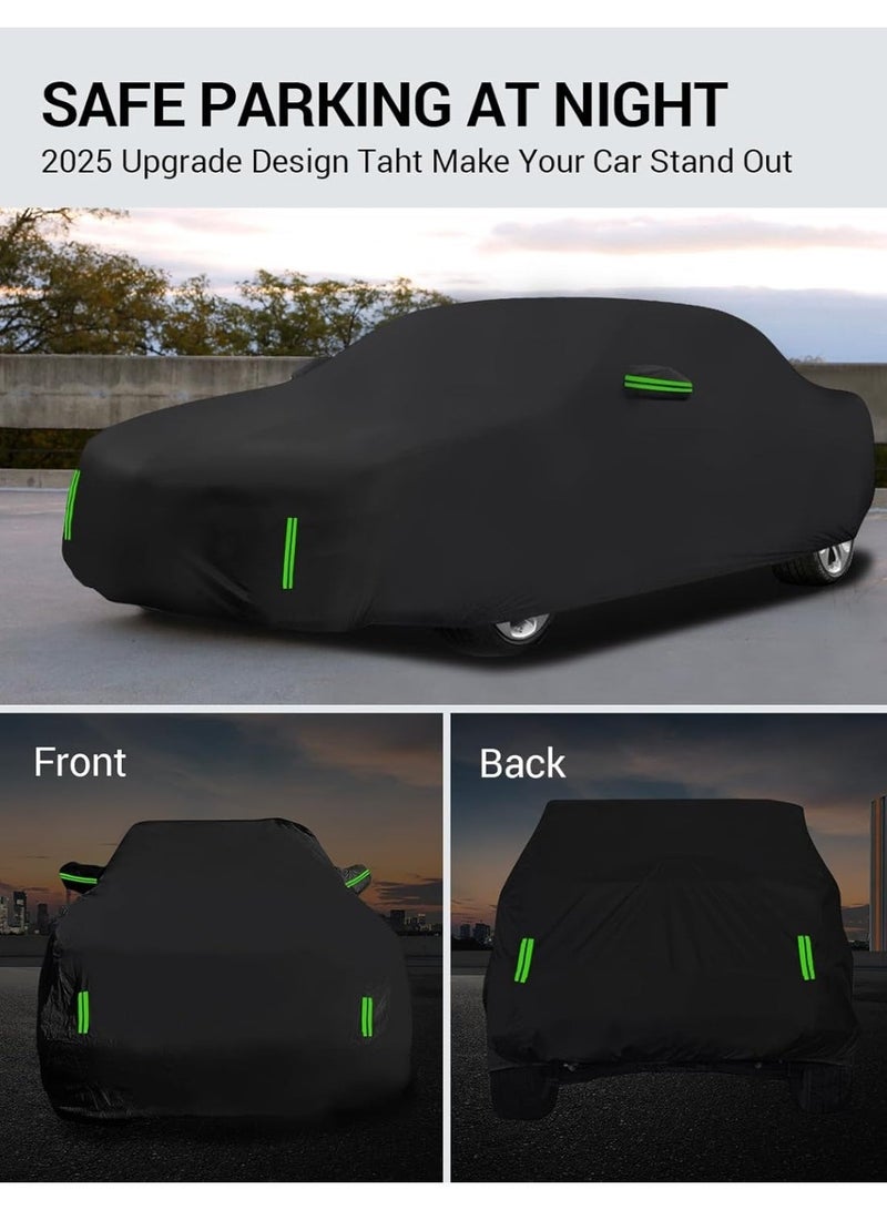 Zipporah 6-Layer Luxury Waterproof Dustproof Car Cover for 2012-2026 BMW X5 with Locks, glowing straps and Zipper Lock - Image 5