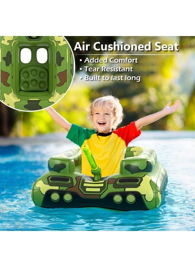 Jasonwell - Inflatable Tank Pool Floats Kids Jasonwell Toddler Pool Floaties Swimming Pool Tank With Water Cannon Gun Swim Floaty Rafts Lake Beach Party Pool Toys For Boys Girls - Image 1