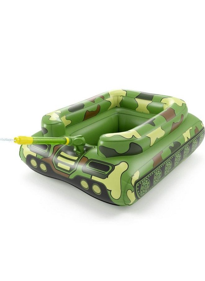 Jasonwell - Inflatable Tank Pool Floats Kids Jasonwell Toddler Pool Floaties Swimming Pool Tank With Water Cannon Gun Swim Floaty Rafts Lake Beach Party Pool Toys For Boys Girls - Image 1