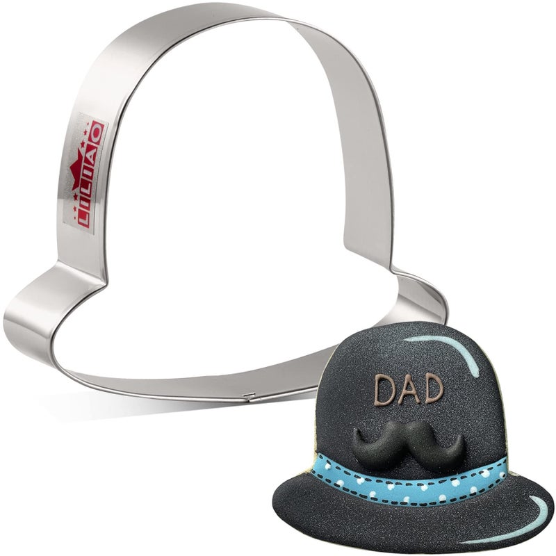 LILIAO LILIAO Cowboy Top Hat Cookie Cutter  Stainless Steel (3.9 x 3.4 inches)  - Image 1