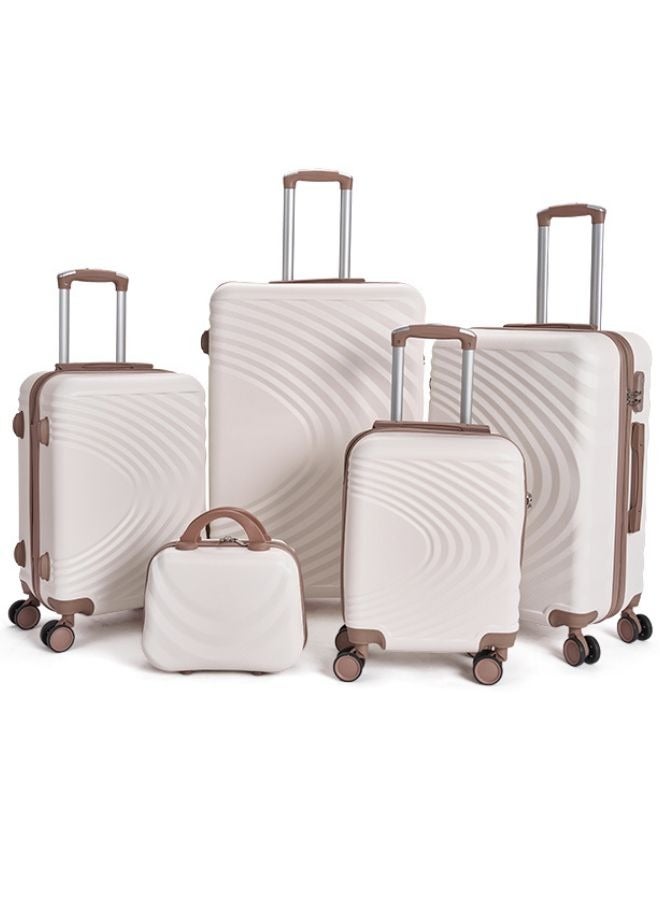 ليمرا شنط سفر من ليمرا مكون من 5 حقائب أمتعة بتصميم صلب و حديث لون بيج/ذهبي - Image 1