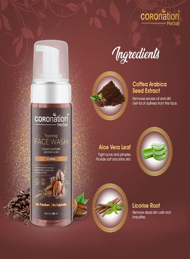 COROnation Herbal غسول الوجه الرغوي بالقهوة العشبية من كورونيشن للرجال والنساء | تنظيف عميق وترطيب | يزيل الرؤوس السوداء والبقع الداكنة والأوساخ والخلايا الميتة والشوائب - Image 2