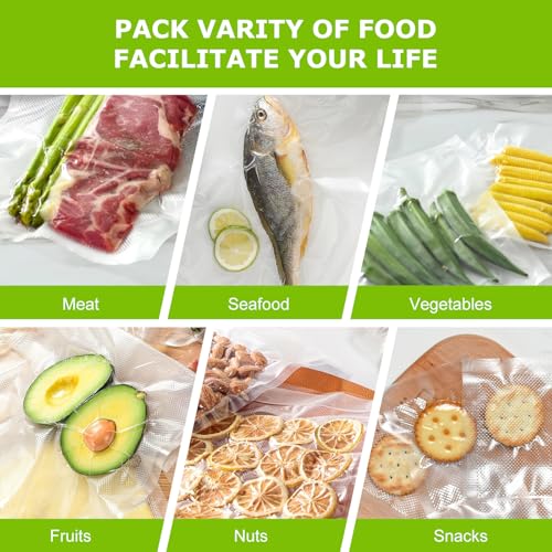 Bonsenkitchen Vacuum Sealer Bags, 50 Quart 8" x 12" Precut Food Sealer Bags, Commercial Grade, BPA Free, Heavy Duty, Customized Size Vacuum Bags for Vac Storage, Meal Prep or Sous Vide Cooking, VB12 - Image 3