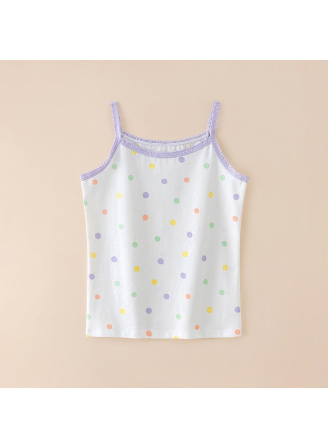 Girls' Cotton Camisole, Class A, Thin Summer Style, Antibacterial, For Toddlers And Children