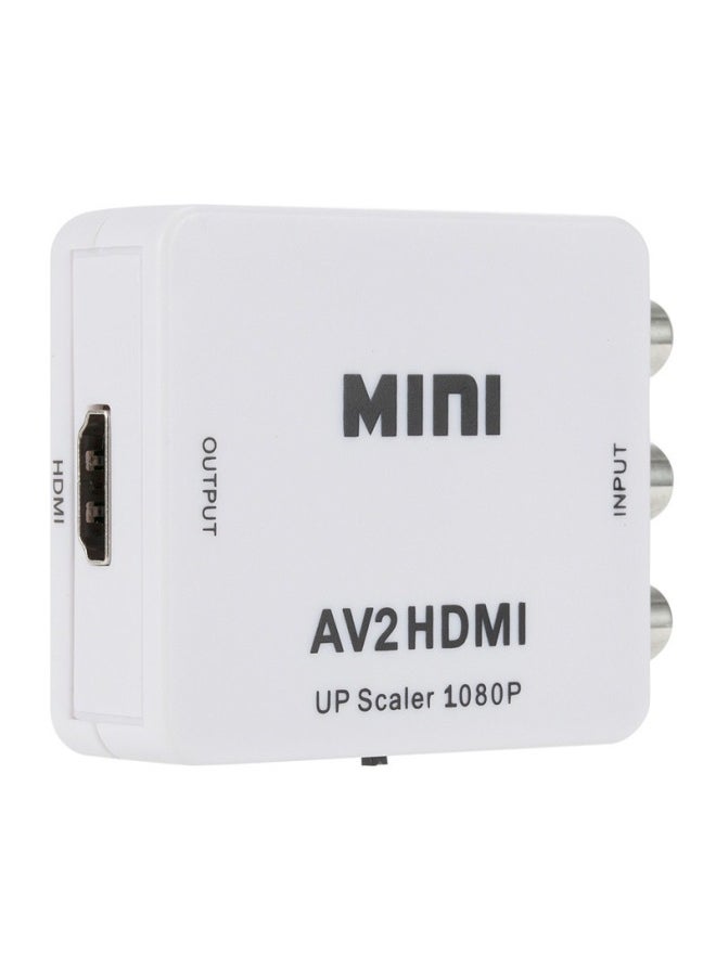 Generic AV TO HDMI Converter AV2HDMI Support HD Output AV TO HDMI 1080p Shop-Color:White  - Image 1