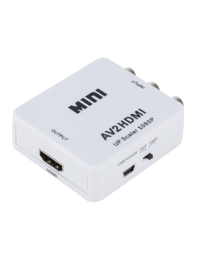Generic AV TO HDMI Converter AV2HDMI Support HD Output AV TO HDMI 1080p Shop-Color:White  - Image 2