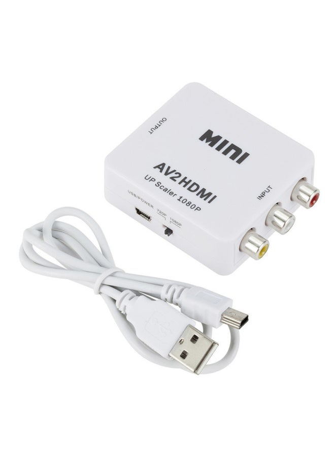 Generic AV TO HDMI Converter AV2HDMI Support HD Output AV TO HDMI 1080p Shop-Color:White  - Image 4