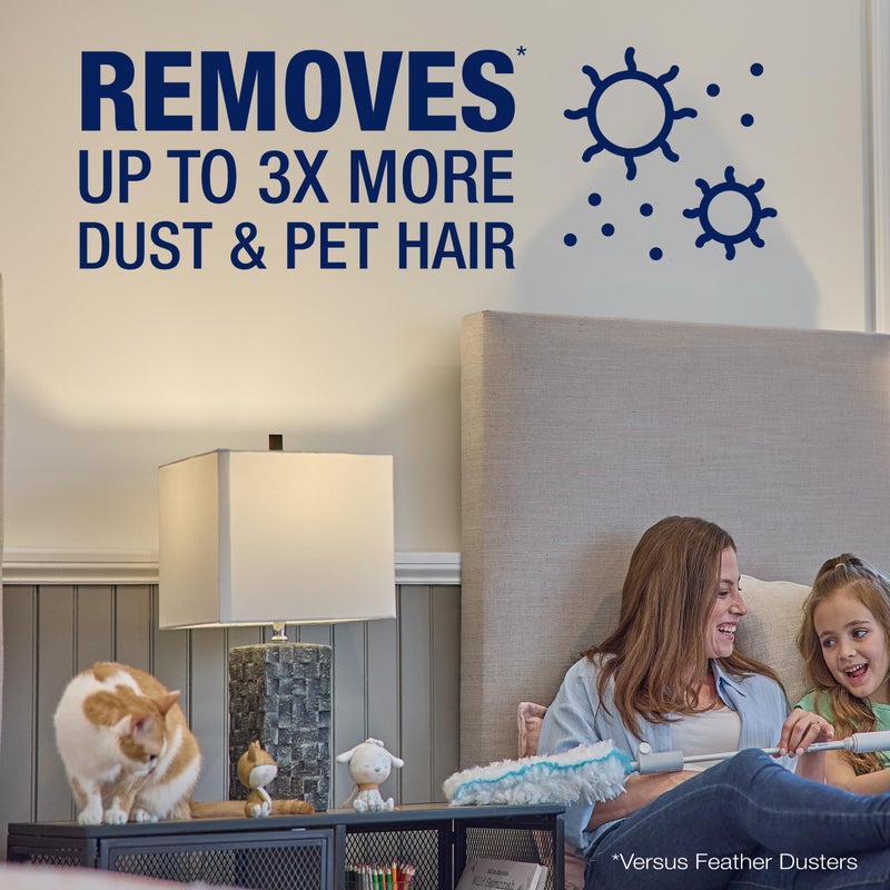 Bona High Performance Dusting System - 1 Extendable Handle, 3 Disposable Dusters, 1 Reusable Duster, & 1 Storage Bag - Extendable Dusting Kit - Image 2