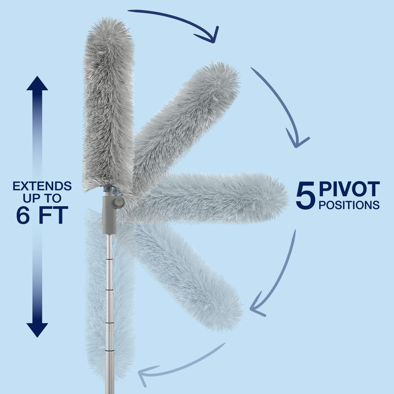 Bona High Performance Dusting System - 1 Extendable Handle, 3 Disposable Dusters, 1 Reusable Duster, & 1 Storage Bag - Extendable Dusting Kit - Image 4
