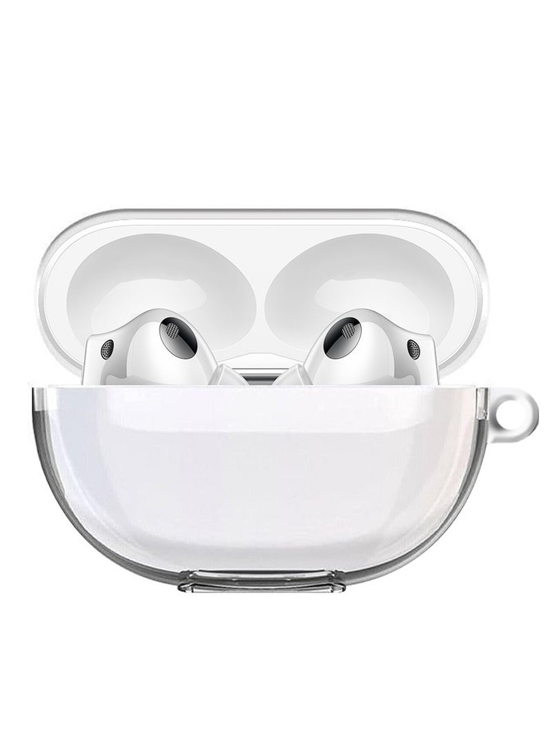 CATANES Huawei Pro 2 Freebuds Case Earbuds Soft TPU Protective Crystal Clear Transparent Case Cover With Key Ring  - Image 5