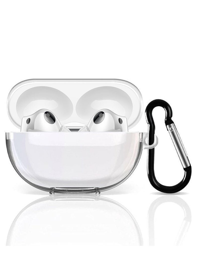 CATANES Huawei Pro 2 Freebuds Case Earbuds Soft TPU Protective Crystal Clear Transparent Case Cover With Key Ring  - Image 2